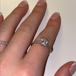 Pandora Clear Sparkling Crown Solitaire Ring